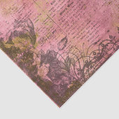 Papier Mousseline Découpage d'oiseaux roses et dorés (Détail)