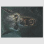 Papier Mousseline Découpage Dracula Loup-garou avec crocs Howl lunai (Recto)