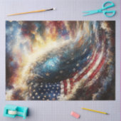 Papier Mousseline Découpage Drapeau américain Ocean Wave Patriotique (Artisanat)