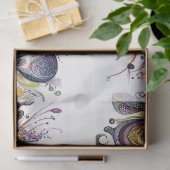 Papier Mousseline Decoupage Drawer Front 29x8 Teardrop Motif Vibrant (Cadeau)