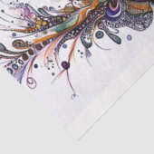 Papier Mousseline Decoupage Drawer Front 29x8 Teardrop Motif Vibrant (Détail)