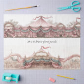 Papier Mousseline Decoupage Drawer Fronts Rococo Pastel Circus Tents (Artisanat)