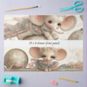 Papier Mousseline Decoupage Drawer Panel Whimsical Circus Story Book (Artisanat)