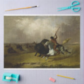 Papier Mousseline Découpage du bison de chasse amérindien (Artisanat)