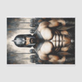 Papier Mousseline Découpage du bord du guerrier (Recto)