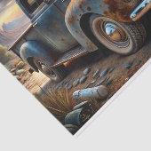 Papier Mousseline Découpage du camion vintage (Détail)