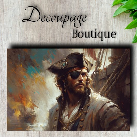 Papier Mousseline Découpage du capitaine de pirate bijoux