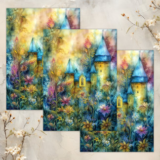PAPIER MOUSSELINE DÉCOUPAGE DU CHÂTEAU DE LA FOULEUR DE COULEUR D'EA