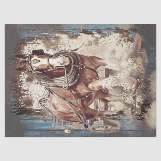 Papier Mousseline Découpage du cheval (Recto)