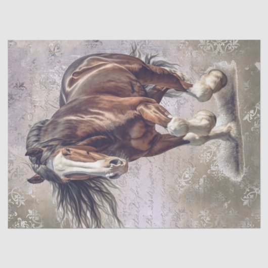 Papier Mousseline Découpage du cheval (Recto)
