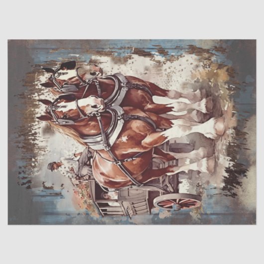 Papier Mousseline Découpage du cheval (Recto)