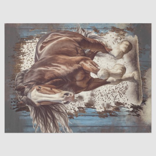 Papier Mousseline Découpage du cheval (Recto)