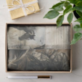 Papier Mousseline Découpage du cheval et de la fille retenus de l'Ou (Cadeau)