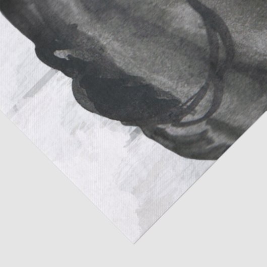 Papier Mousseline Découpage du cheval friésien noir (Détail)