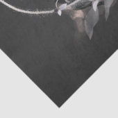 Papier Mousseline Découpage du cheval friésien noir (Détail)