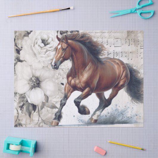 Papier Mousseline Découpage du cheval hanovre (Artisanat)