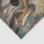 Papier Mousseline Découpage du Cheval Sacré (Détail)