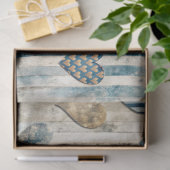 Papier Mousseline Découpage du coeur bleu dénudé (Cadeau)