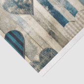 Papier Mousseline Découpage du coeur bleu dénudé (Détail)