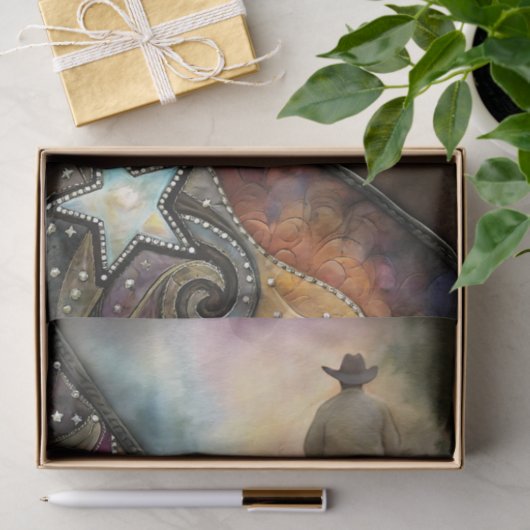 Papier Mousseline Découpage du conducteur occidental (Cadeau)