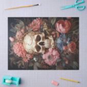 Papier Mousseline Découpage du crâne floral (Artisanat)
