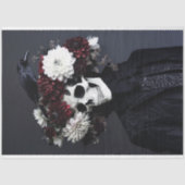 Papier Mousseline Découpage du crâne gothique de squelette (Recto)