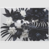 Papier Mousseline Découpage du crâne gothique de squelette (Recto)