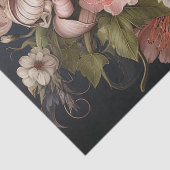 Papier Mousseline Découpage du crâne texturé floral (Détail)