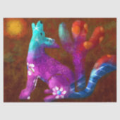 Papier Mousseline Découpage du désert de Coyote Saguaro Cactus (Recto)