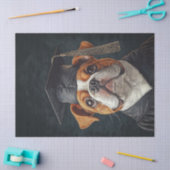 Papier Mousseline Découpage du diplômé bouledogue (Artisanat)