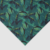 Papier Mousseline Découpage du feuillage de la jungle tropicale Feui (Détail)