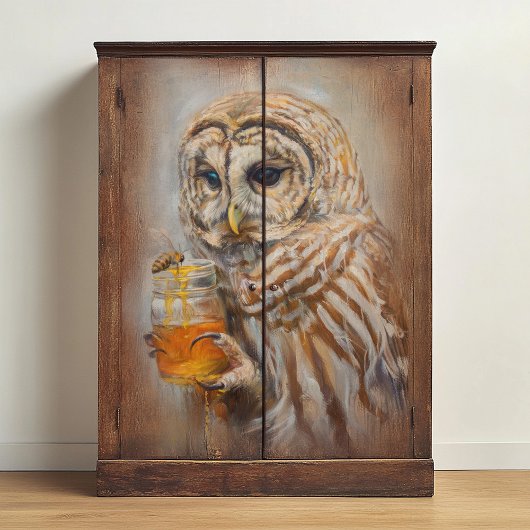 Papier Mousseline Découpage du hibou apiculteur