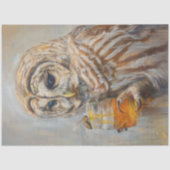 Papier Mousseline Découpage du hibou apiculteur (Recto)