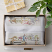 Papier Mousseline Découpage du jardin de calligraphie florale (Cadeau)