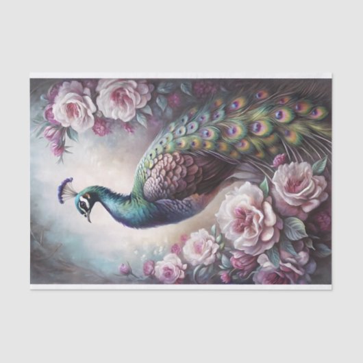 Papier Mousseline Découpage du jardin de Peacock (Recto)