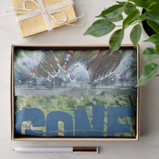 Papier Mousseline Découpage du jeu de pêche (Cadeau)