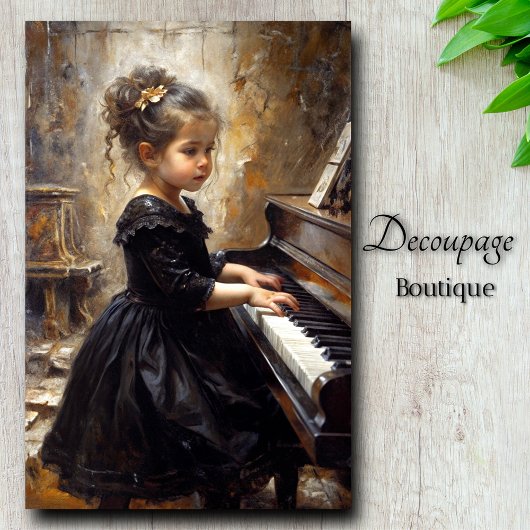 Papier Mousseline Découpage du jeune pianiste