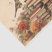 Papier Mousseline découpage du livre antique à fleurs (Détail)