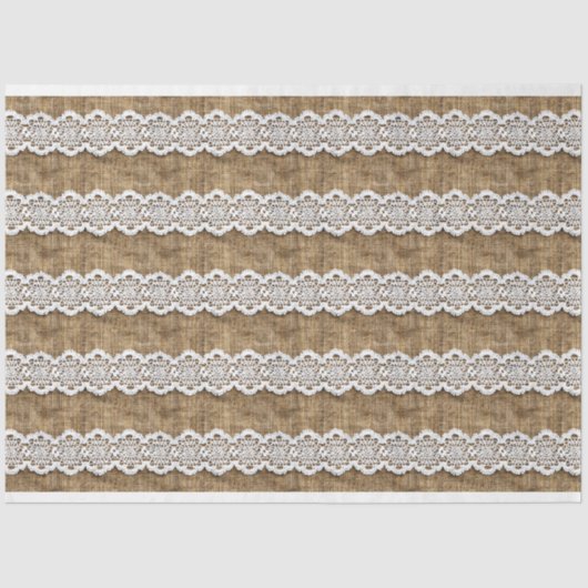 Papier Mousseline Découpage du mobilier en burlap et dentelle (Recto)