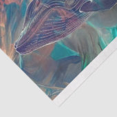 Papier Mousseline Découpage du monde de l'eau de baleine néaire (Détail)