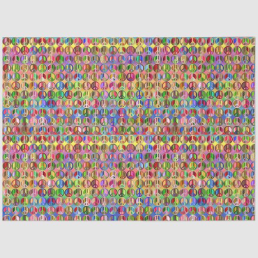 Papier Mousseline Découpage du Motif de la Cravate hippie (Recto)