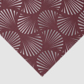 Papier Mousseline Découpage du Motif du ventilateur Art déco Maroon (Détail)