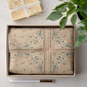 Papier Mousseline Découpage du Motif Paisley Gold  (Cadeau)