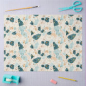 Papier Mousseline Découpage du Motif Turquoise et or Terrazzo (Artisanat)