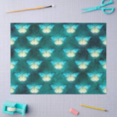 Papier Mousseline Découpage du papillon vert brillant (Artisanat)