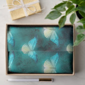 Papier Mousseline Découpage du papillon vert brillant (Cadeau)