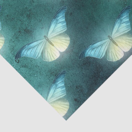 Papier Mousseline Découpage du papillon vert brillant (Détail)