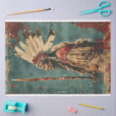 Papier Mousseline Découpage du patrimoine en chef indien américain (Artisanat)