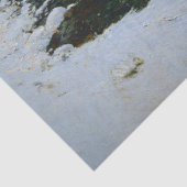 Papier Mousseline Découpage du paysage de la forêt d'hiver (Détail)