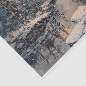 Papier Mousseline Découpage du paysage hivernal de l'oie du Canada (Détail)